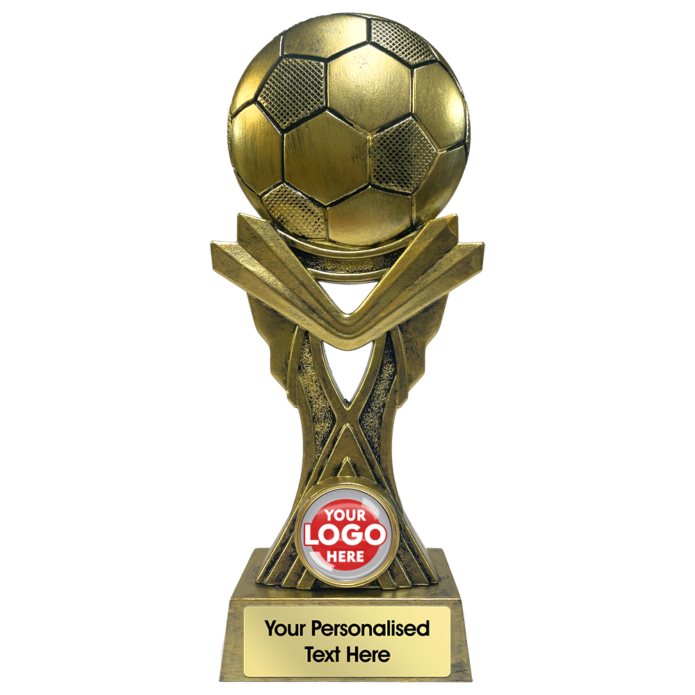 Striking V-shaped Football Trophy (SRS060/61) BW Trophies