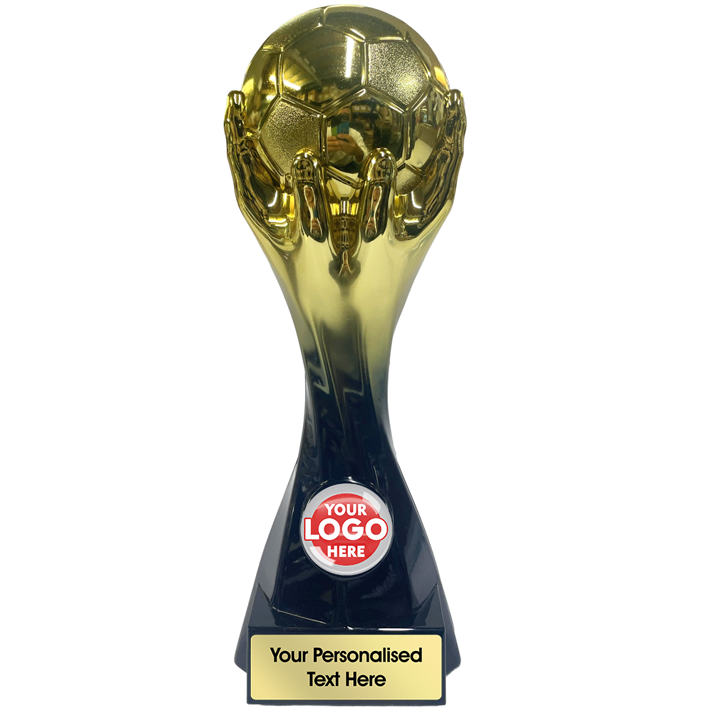 Two-Tone Gold & Black Football Trophy (SRS434/5/6) BW Trophies