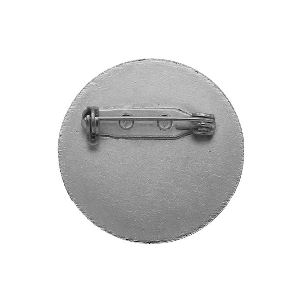 Steel Pin Badge with Flat Centre Logo of Your Choice - 30mm BW Trophies