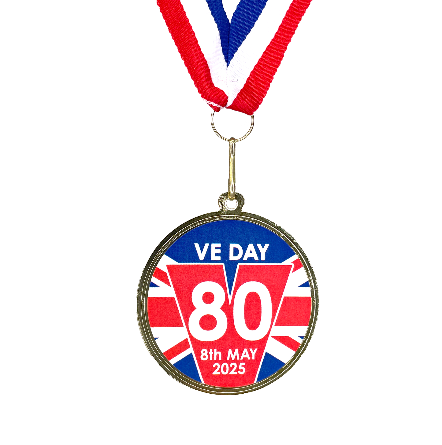 VE DAY Commemorative 50mm GBP Medal to honour the 80th anniversary of VE Day BW Trophies