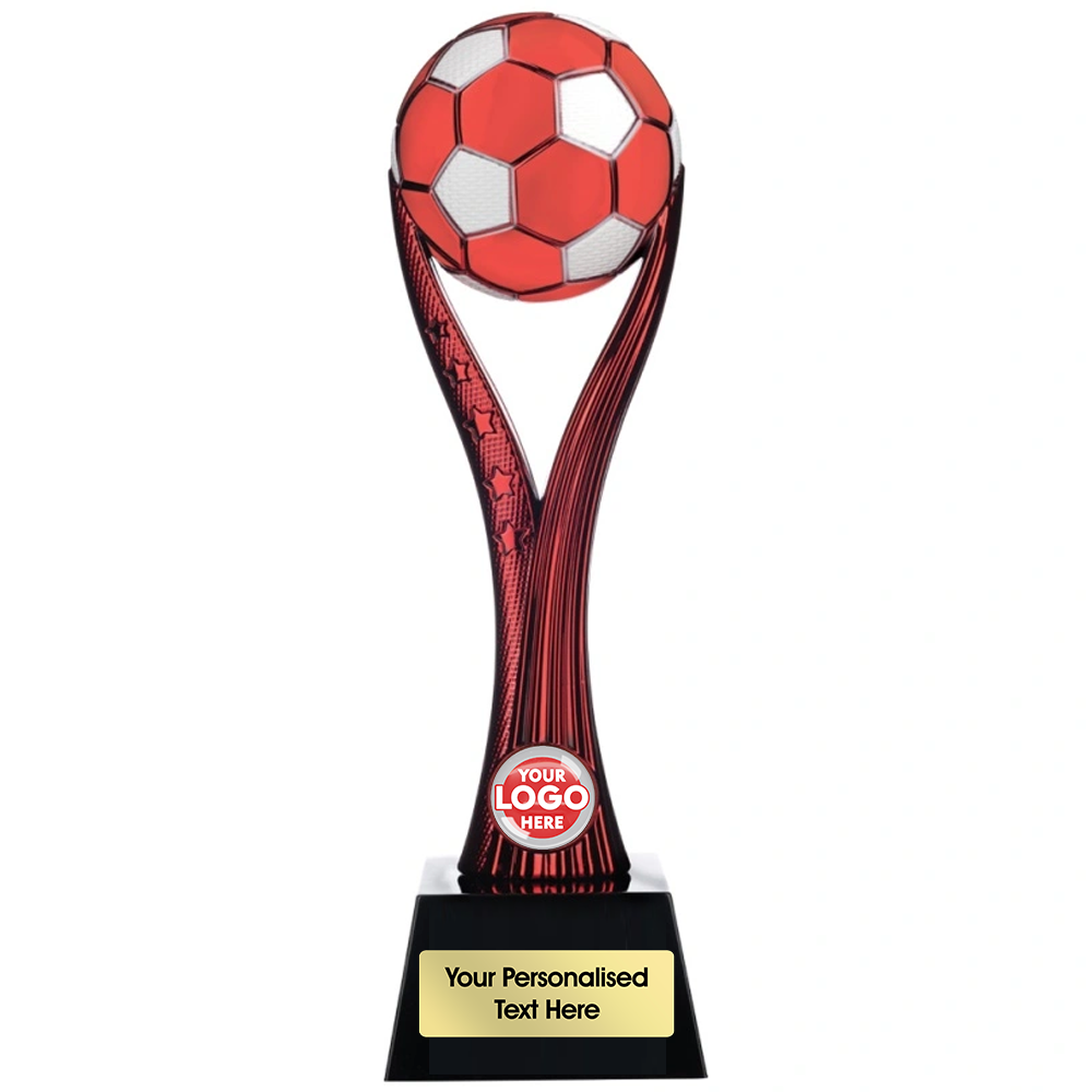 Elegant Football Trophy in Red & White (WC1RWH/8) BW Trophies