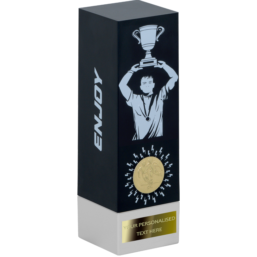 Heavy Football Tower Trophy (5 colors available) (BL1BLBU/GO/RE/SI/WH) BW Trophies