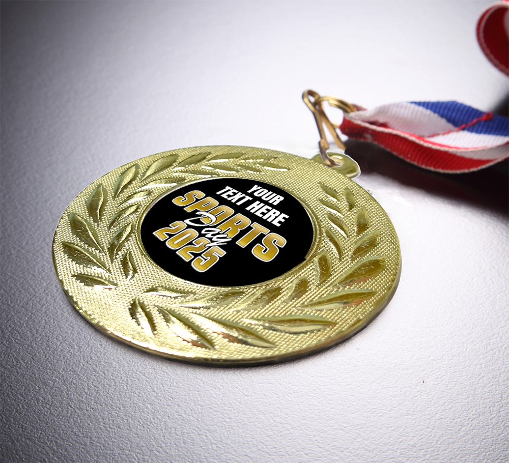 School Sports Day Wreath Design Flat Centre - MINIMUM ORDER 100