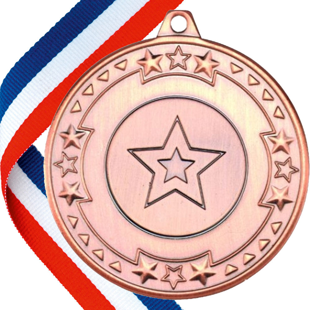 Original Star Edge 50mm Medal on a Ribbon BW Trophies
