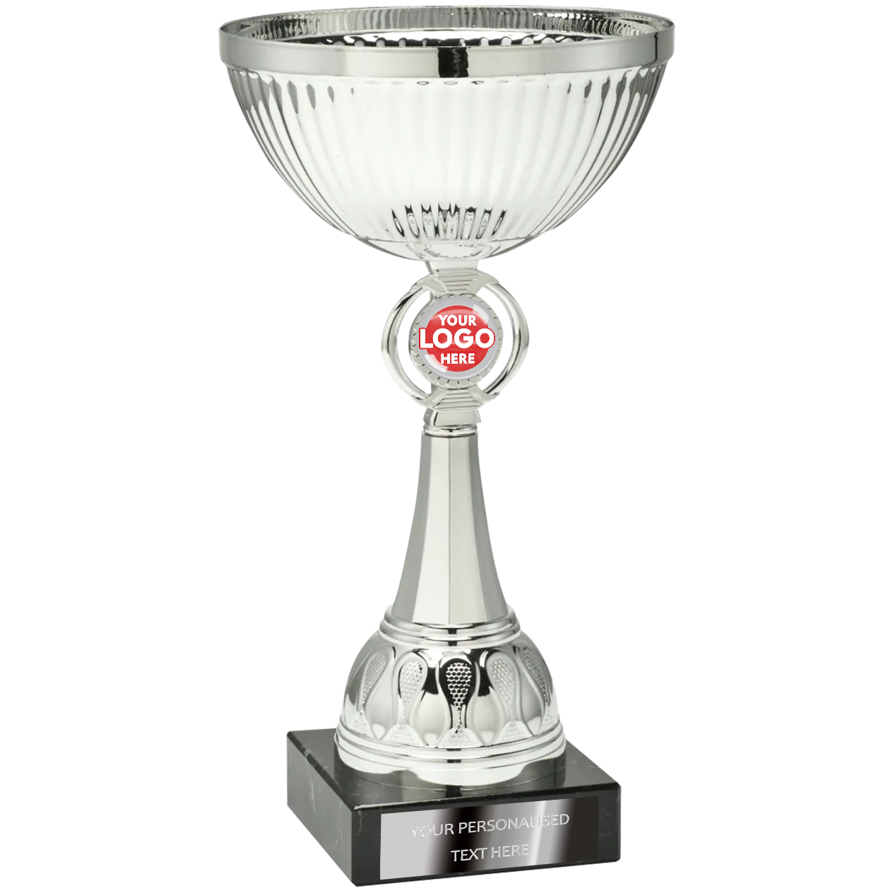 Striking Silver Cup on Black Marble Base (ET351.62A/B/C/D/E/F/G/H/I/J) BW Trophies
