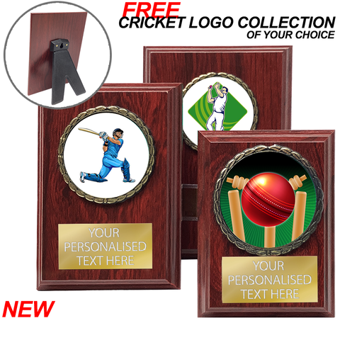 Cricket Wooden Trophy Shield (H121/2)