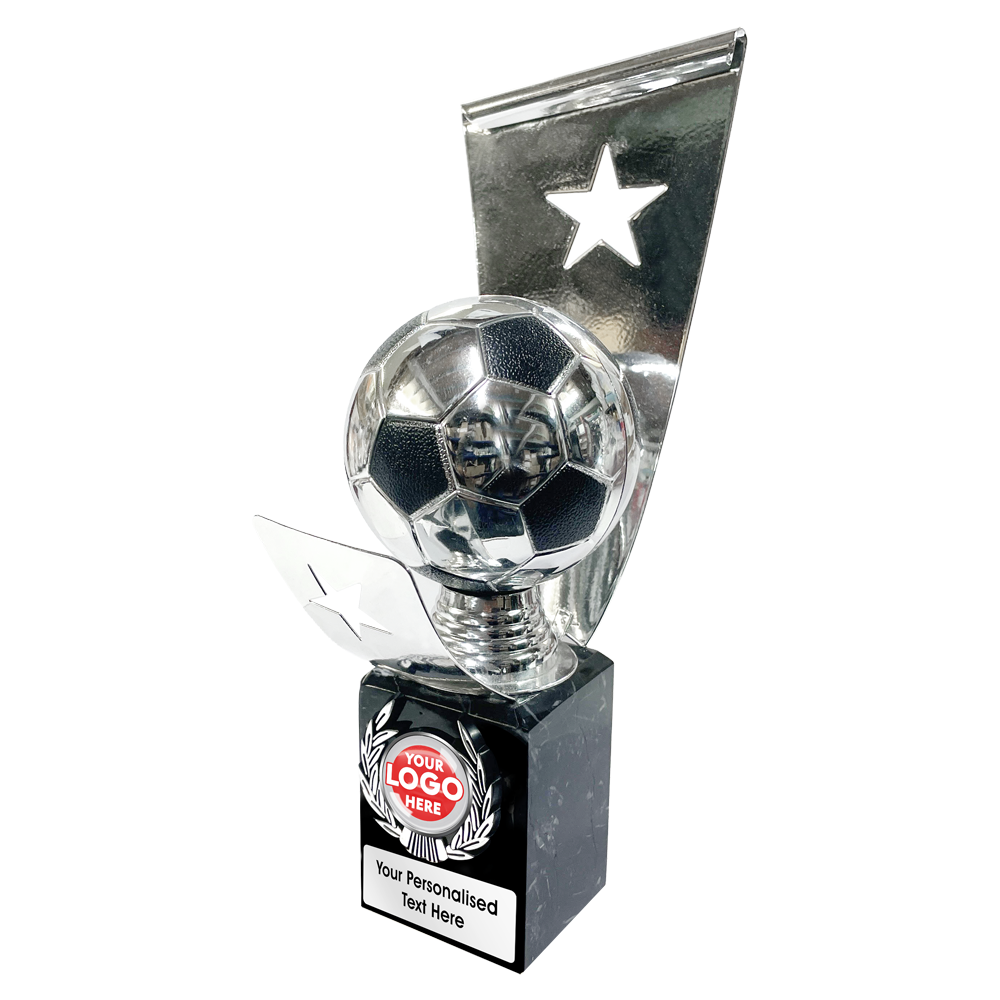 Silver Star Football Trophy (MAGIC5B) BW Trophies