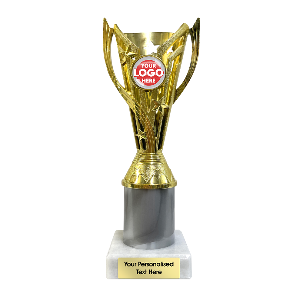 Gold Star Trophy with Handles on Marble Base (JR34-TYC806B/C) BW Trophies