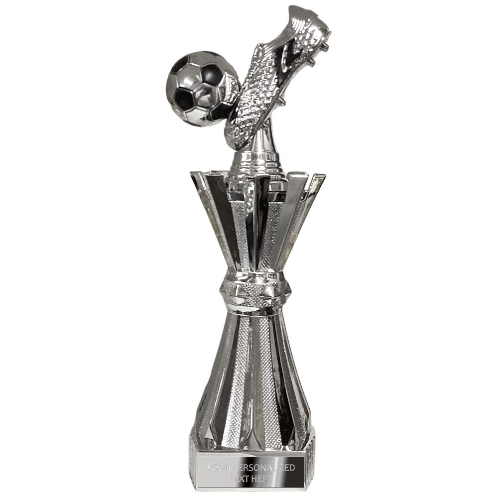 Football Silver Trophy Award with Silver Boot&Ball (X621/2 01)