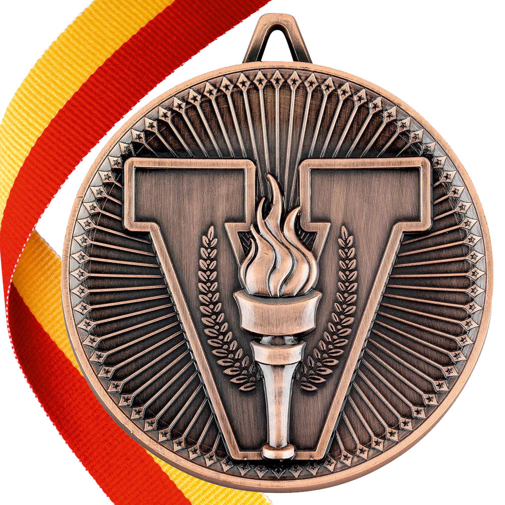 Victory Torch 60mm Medal BW Trophies