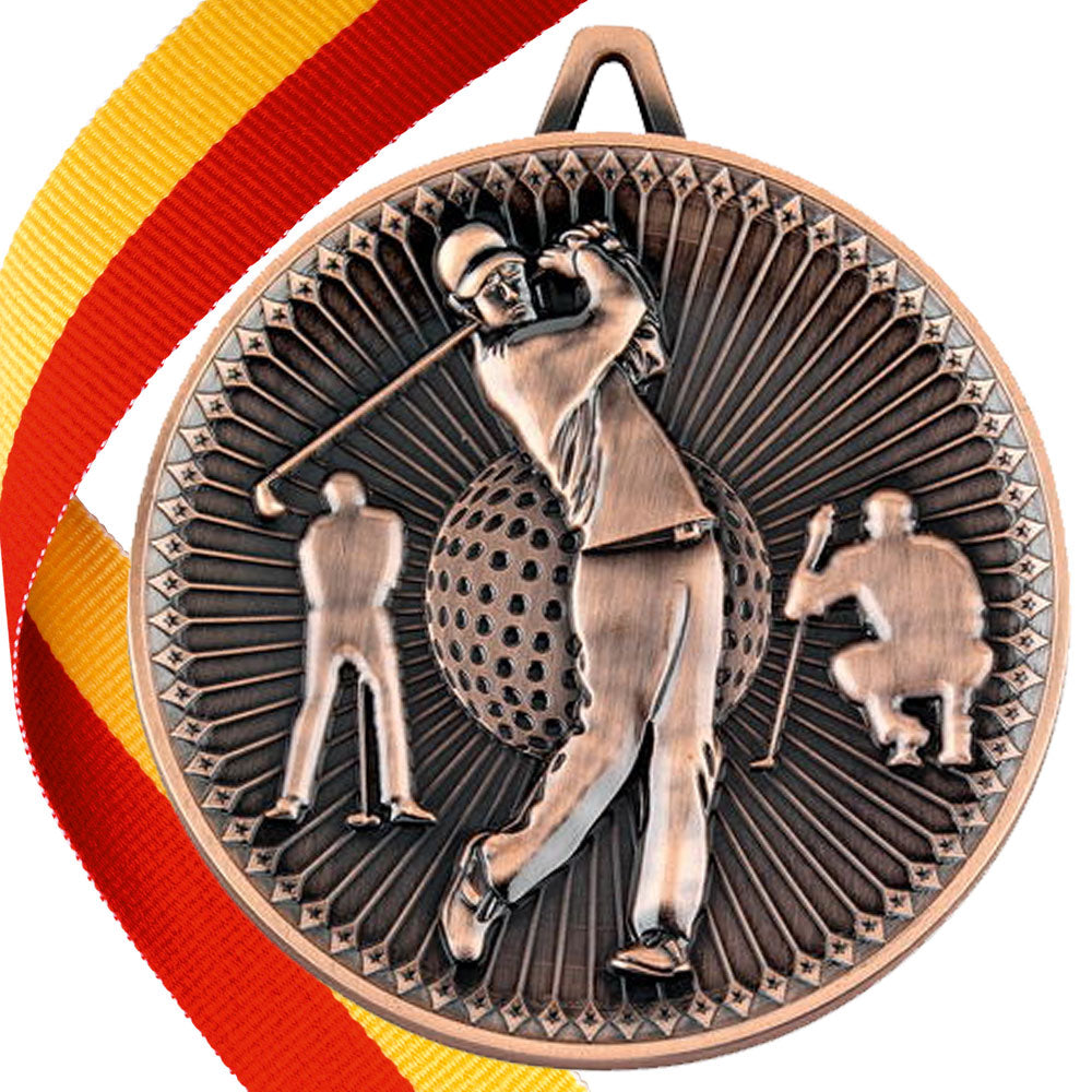 Golf Antique Style 60mm Medal BW Trophies