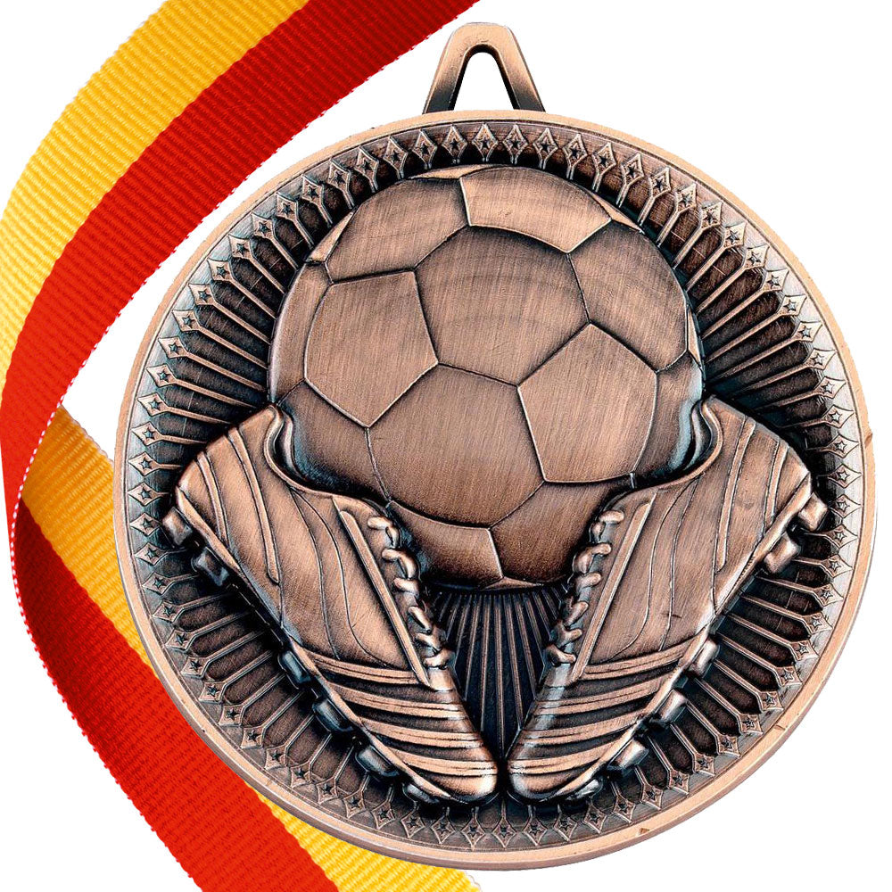 Football + Boots 60mm Medal BW Trophies