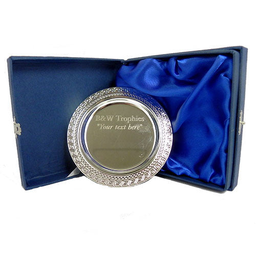 Aztec Design Engraved Salver (Plate) - 4 inch/6 inch BW Trophies