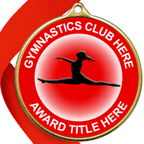 Gymnastics Awards Medal - RED