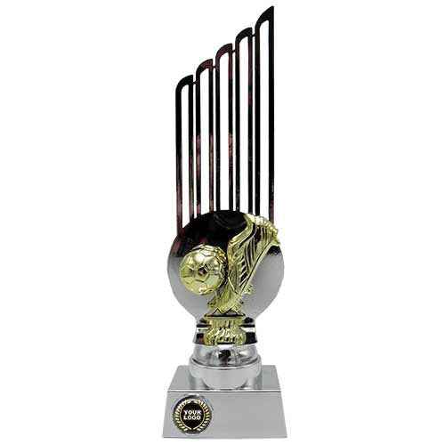 Silver Cut-Out Football Trophy (magic10c) BW Trophies