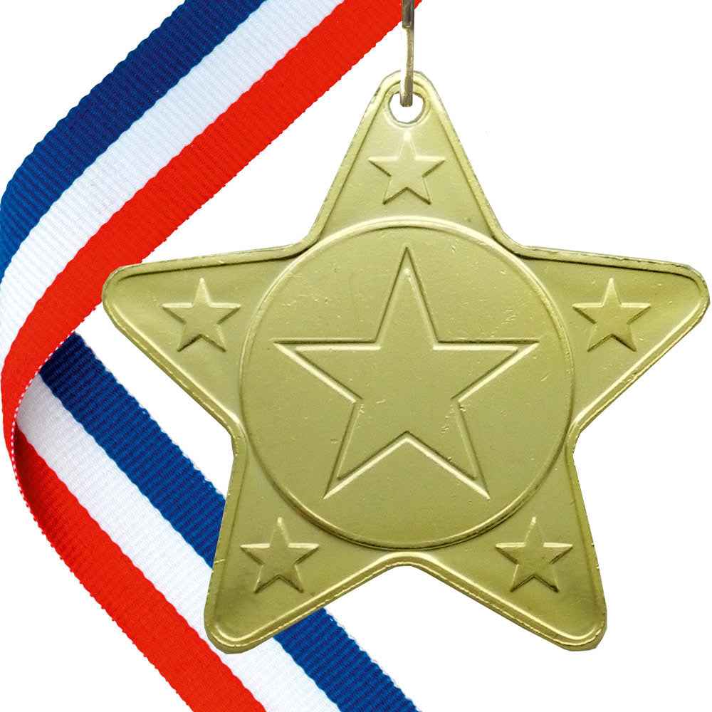Star Shape Metal Medals - MINIMUM ORDER 100