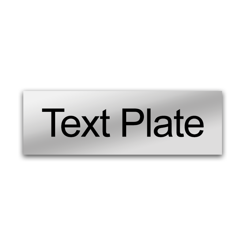 Silver Text Plate BW Trophies