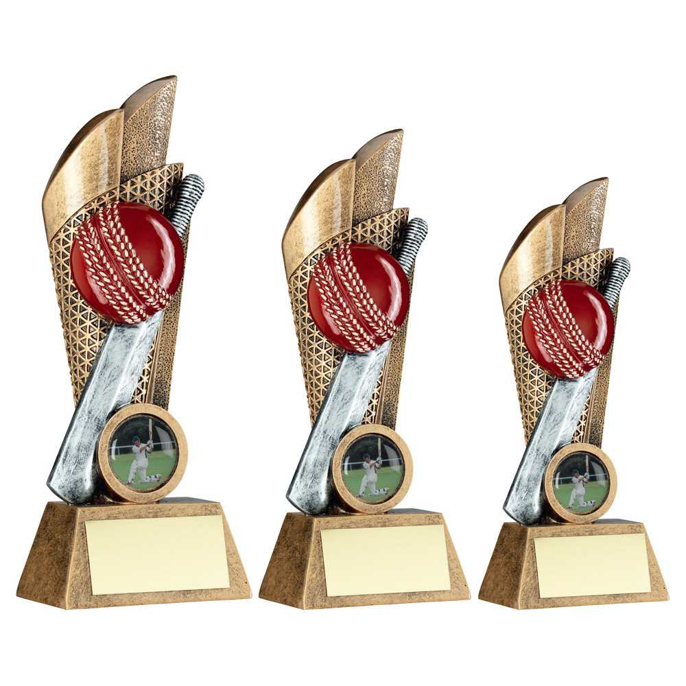 Personalised Cricket Ball and Bat Net Tower Trophy