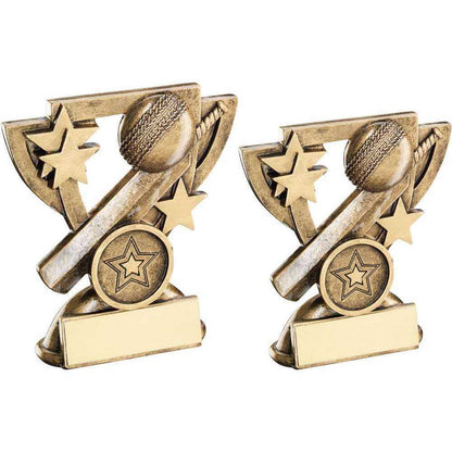 Personalised Cricket Bat, Ball and Stars Trophy