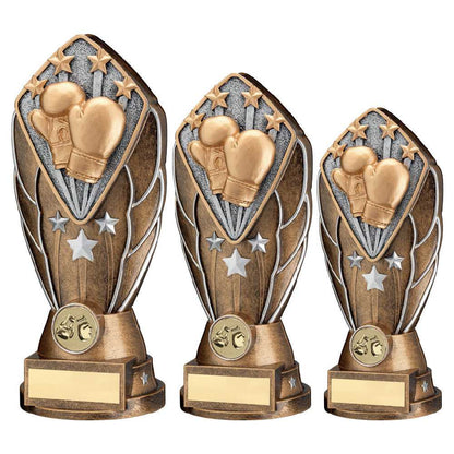 Personalised Boxing Gloves Tower Trophy with Club Logo