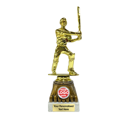 Golden Batter Trophy Award on Bronze and Marble Stand (1156A/B/C)