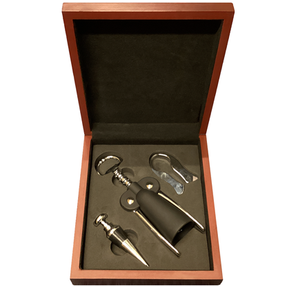 Stylish Wine Set in Wooden Box
