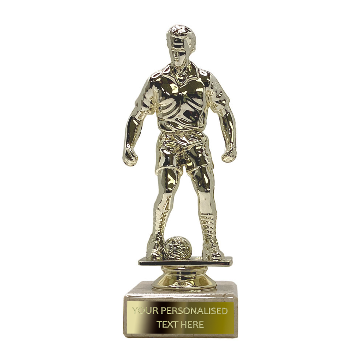 Shiny Footballer on Marble Stand (1364A) BW Trophies