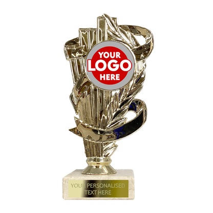 Stylish Multi-purpose Trophy Award in Gold on Marble Base (1438B)
