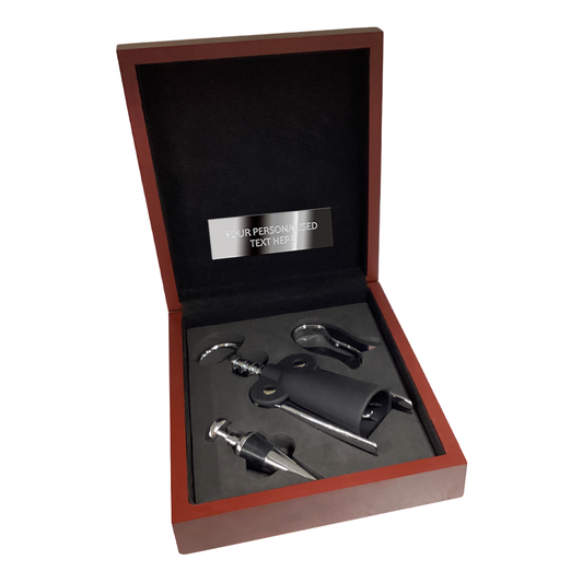 Stylish Wine Set in Wooden Box