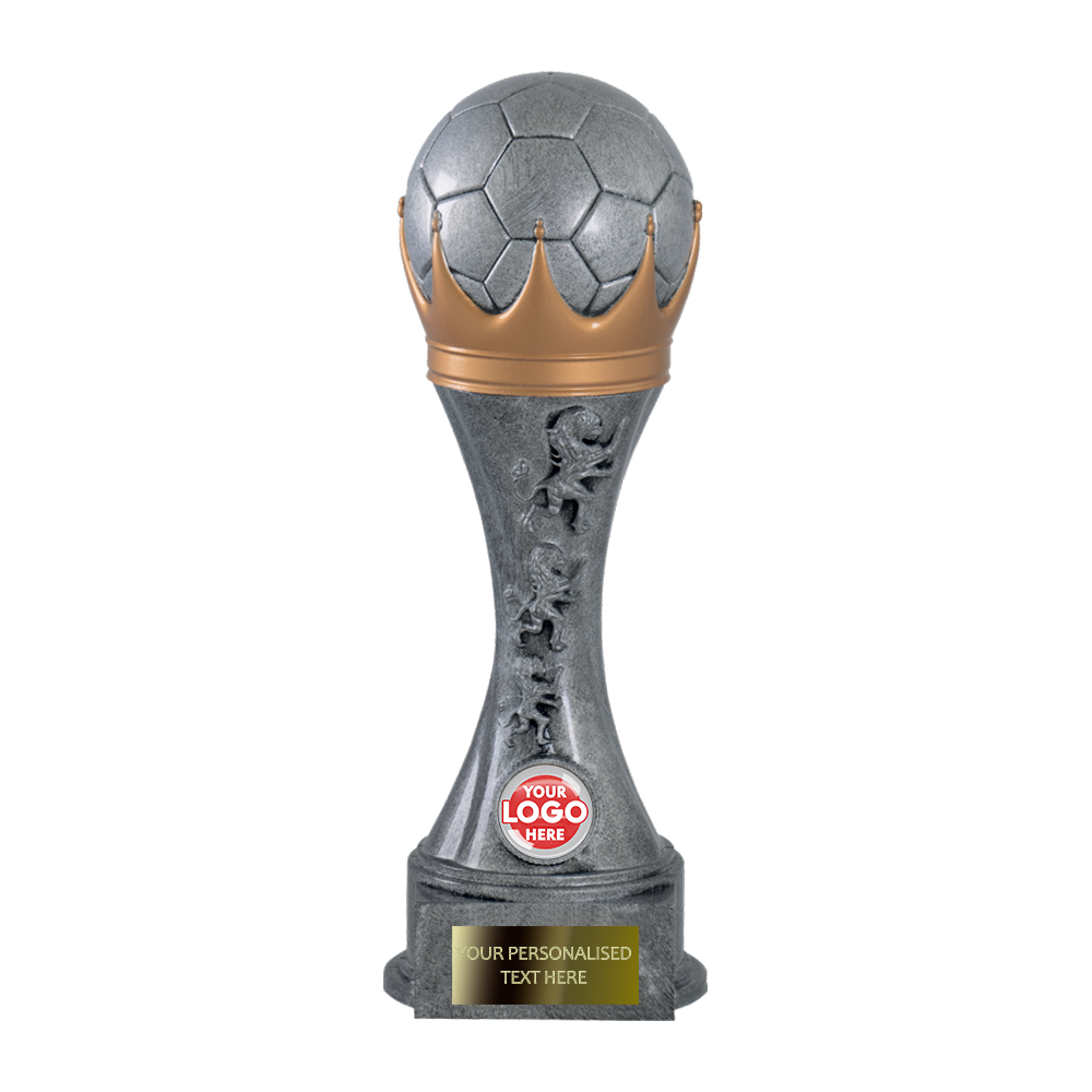 Football Soccerball Statuette with Golden Crown Design (CRL1/2/3/4ASG)