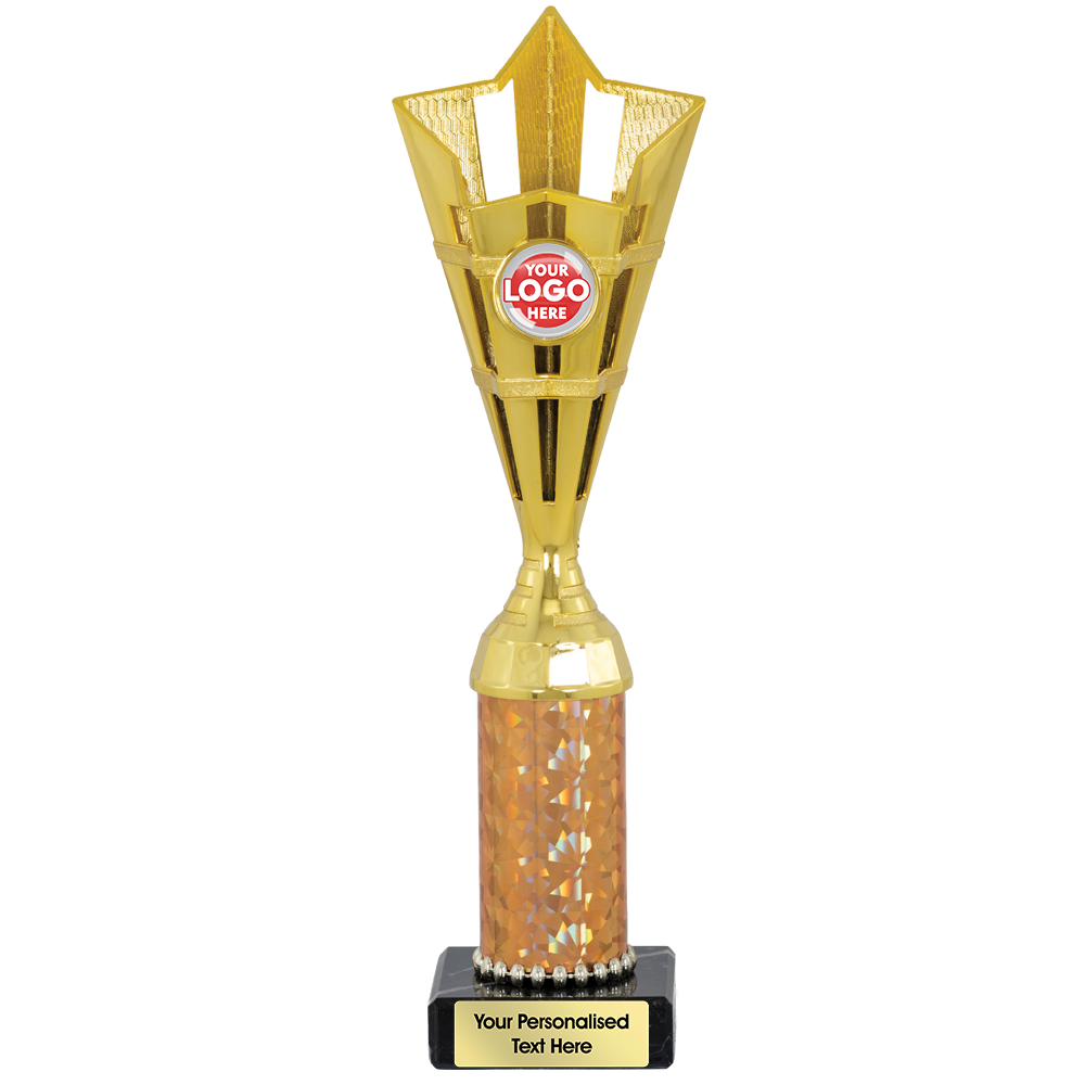 Cone-shaped Gold & Orange Trophy (2398A/B/C/D)