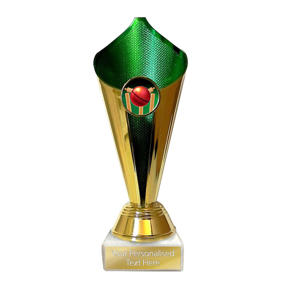 Cricket Golden Flame Shaped Trophy (CP580.B/C.07)