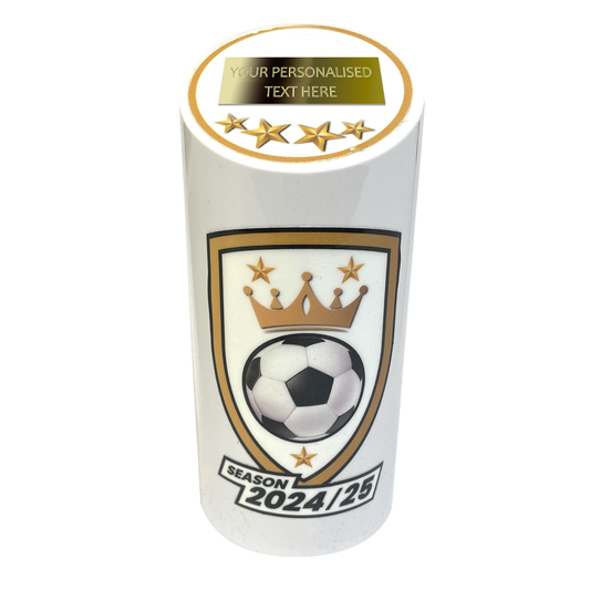 White Football Cylindrical Multicolour Trophy 4000B