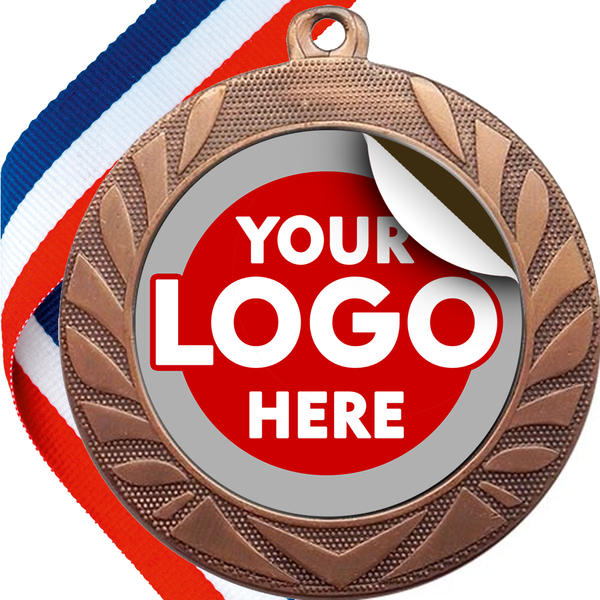 70mm Budget Medal with Logo Sticker