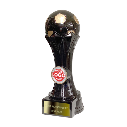 Football Black and Gold Trophy with Ball Design (A4202C)