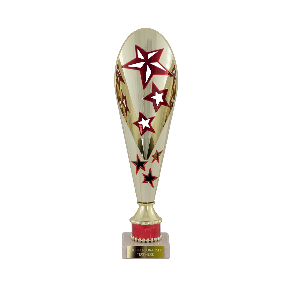 Gold & Red Multi-purpose Trophy with Stars (2372A/B/C/D)