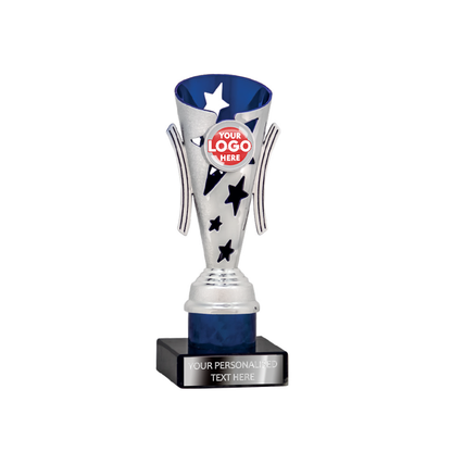 Blue & Silver Star Design Tube Trophy (1962A/B/C/D)
