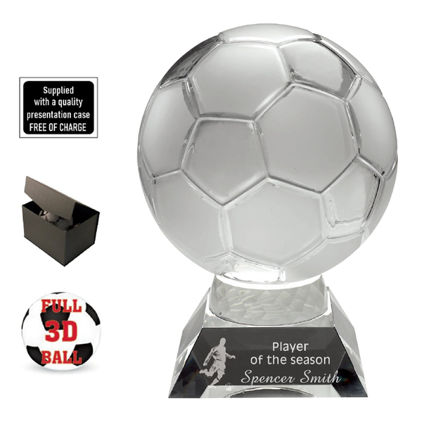 Elegant Lasered Football Premier Glass Award (JB200A/B/C)