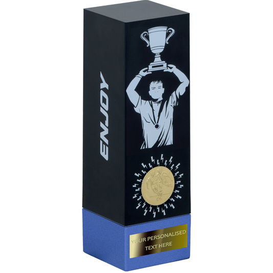 Heavy Football Tower Trophy (5 colors available) (BL1BLBU/GO/RE/SI/WH)