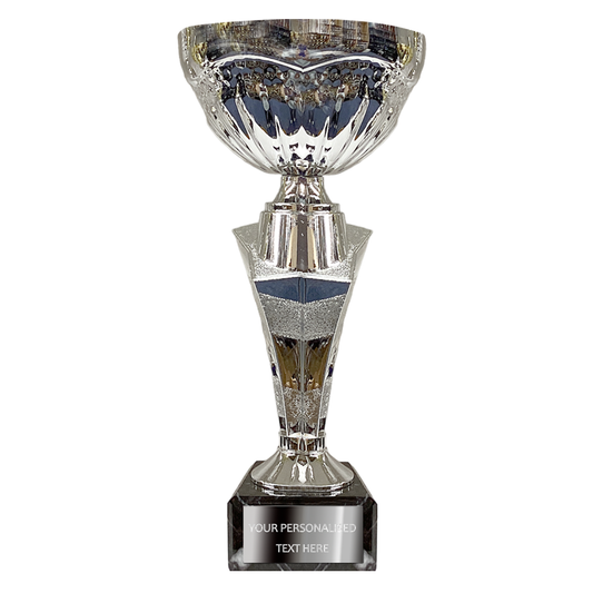 Silver Cup with Star-shaped handle on Marble Base (BS2A/B/C) BW Trophies