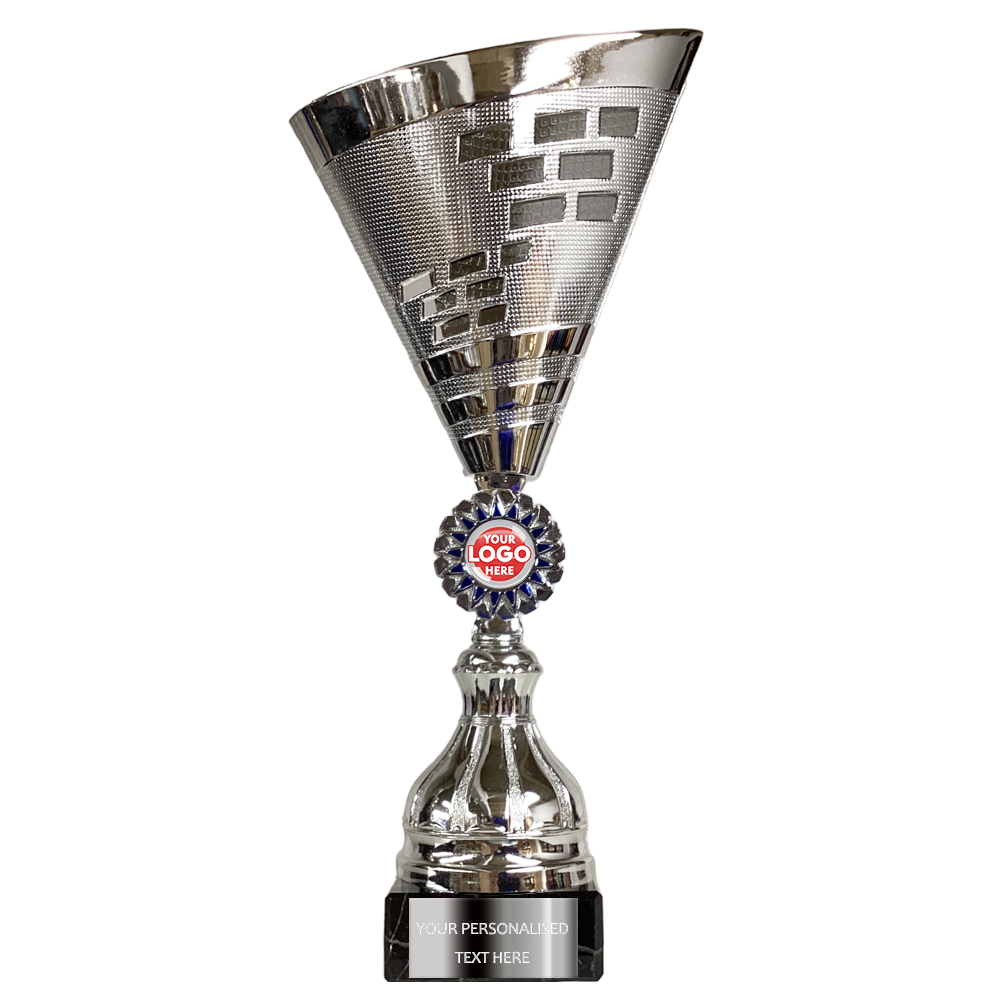 Torch Shaped Silver Cup on Marble Base (BS3A/B/C)