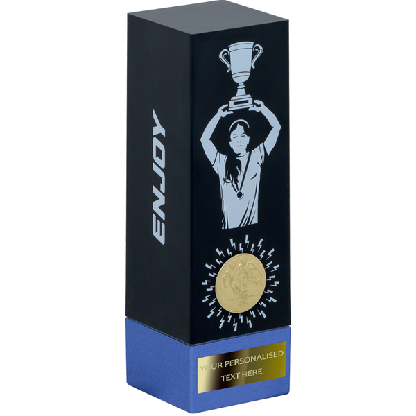 Heavy Women Football Tower Trophy (5 colors available) (BL2BLBU/GO/RE/SI/WH)