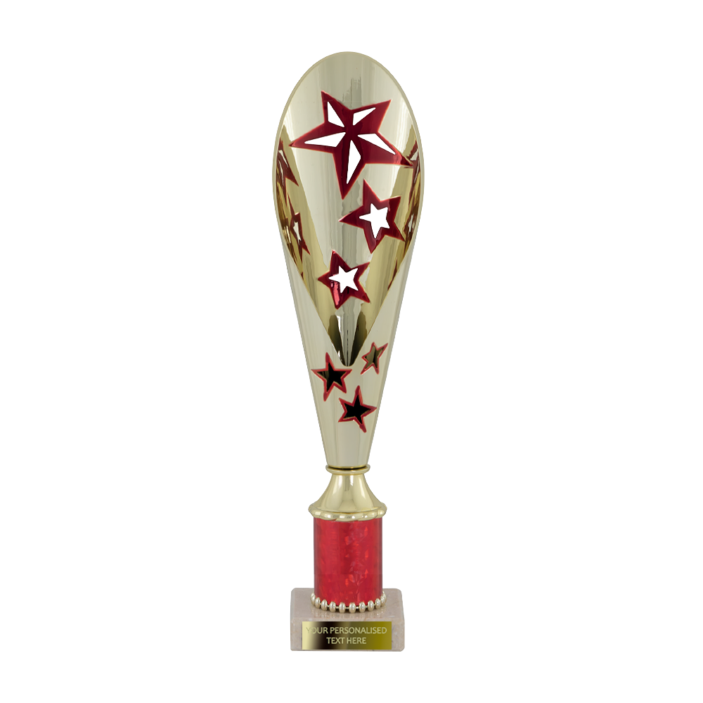 Gold & Red Multi-purpose Trophy with Stars (2372A/B/C/D)