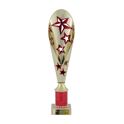 Gold & Red Multi-purpose Trophy with Stars (2372A/B/C/D)