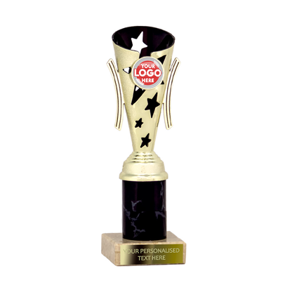 Gold & Black Star Design Tube Trophy (1964A/B/C/D)