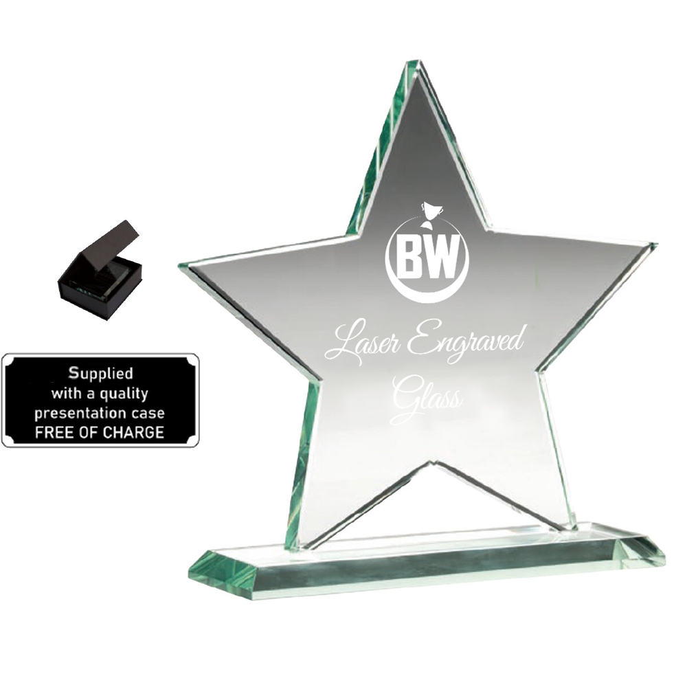 Elegant Star-shaped Lasered Jade Glass (KG6A/B/C)