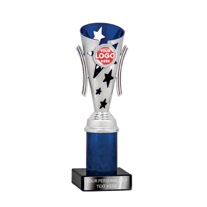 Blue & Silver Star Design Tube Trophy (1962A/B/C/D)