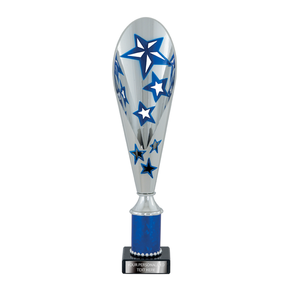 Silver & Blue Multi-purpose Trophy with Stars (2373A/B/C/D)