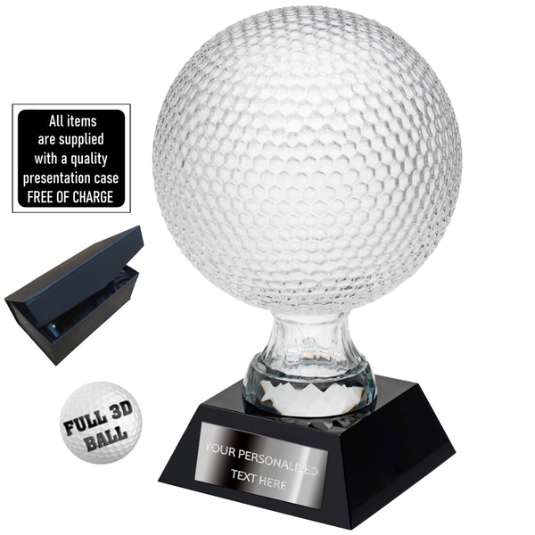 Premier Golf Glass Award With Presentation Box (CBG24A/B)