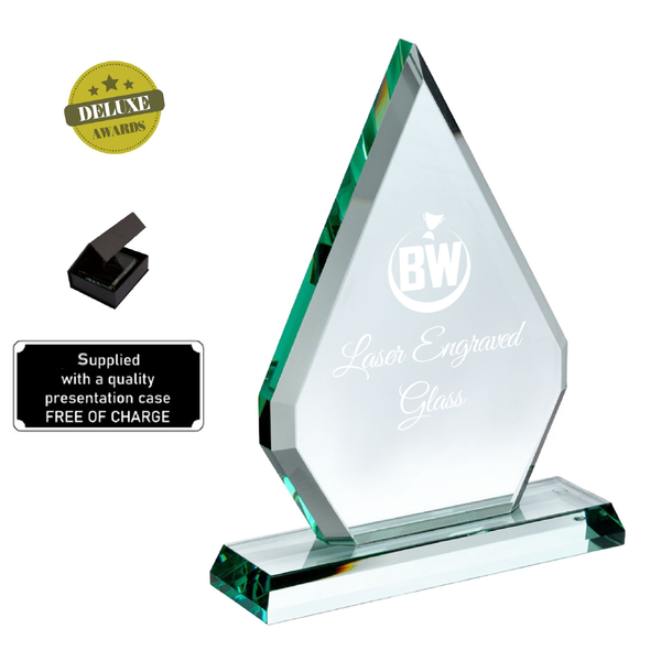 Premium Quality Lasered Triangle Shaped Glass Award (JP03A/B/C)